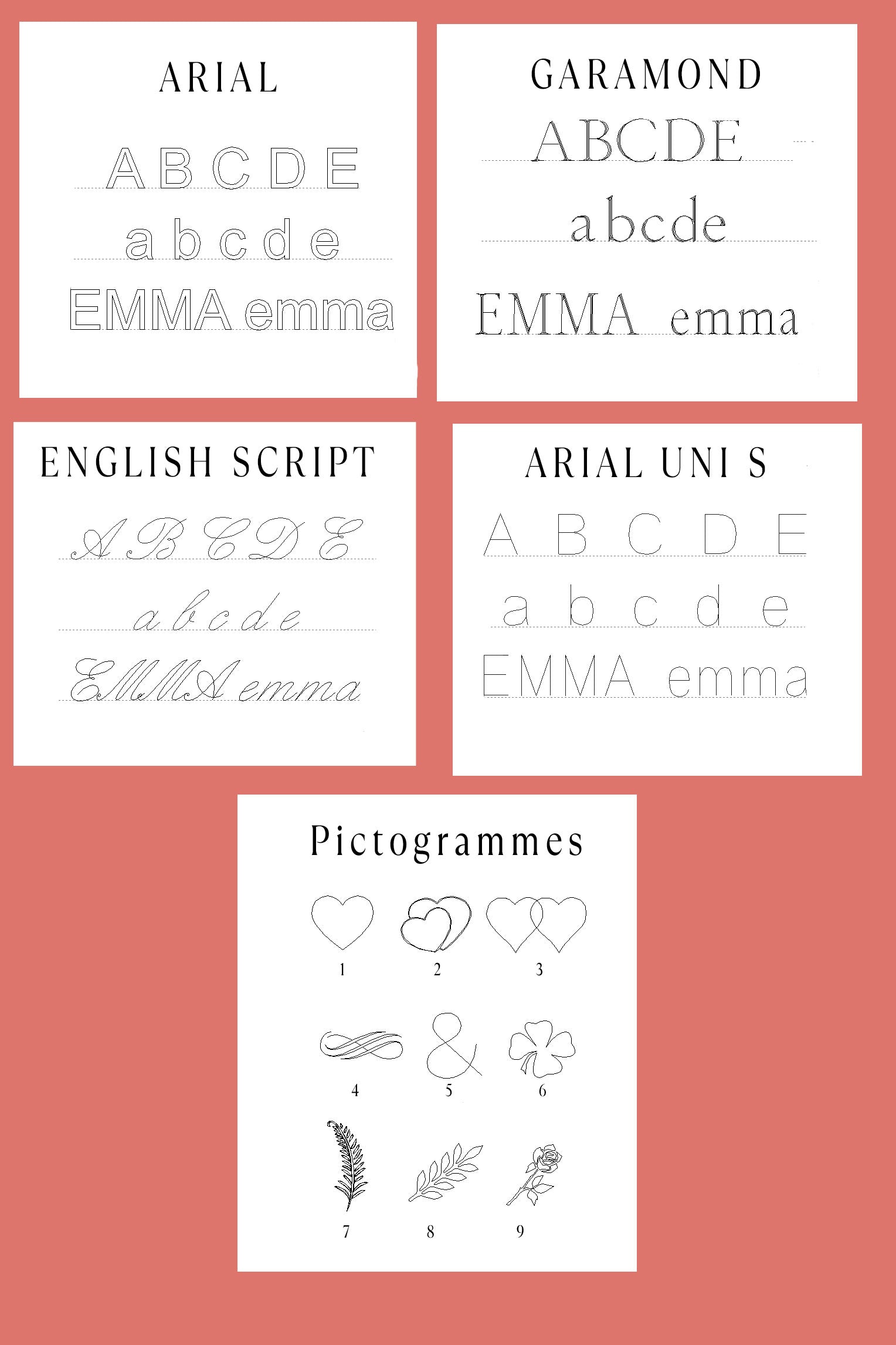 gravure et typograpie pour personnaliser les bijoux