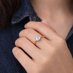 Bague ajustable avec pierre de couleur – Facette Visée Bijoux