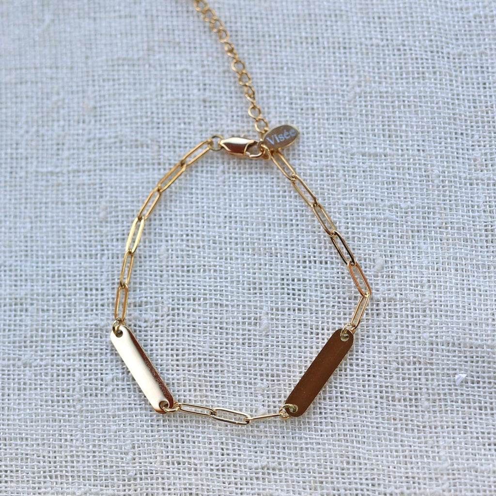 Bracelet 1-2-3 plaques – Expression Visée Bijoux