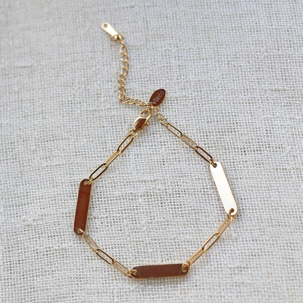 Bracelet 1-2-3 plaques – Expression Visée Bijoux
