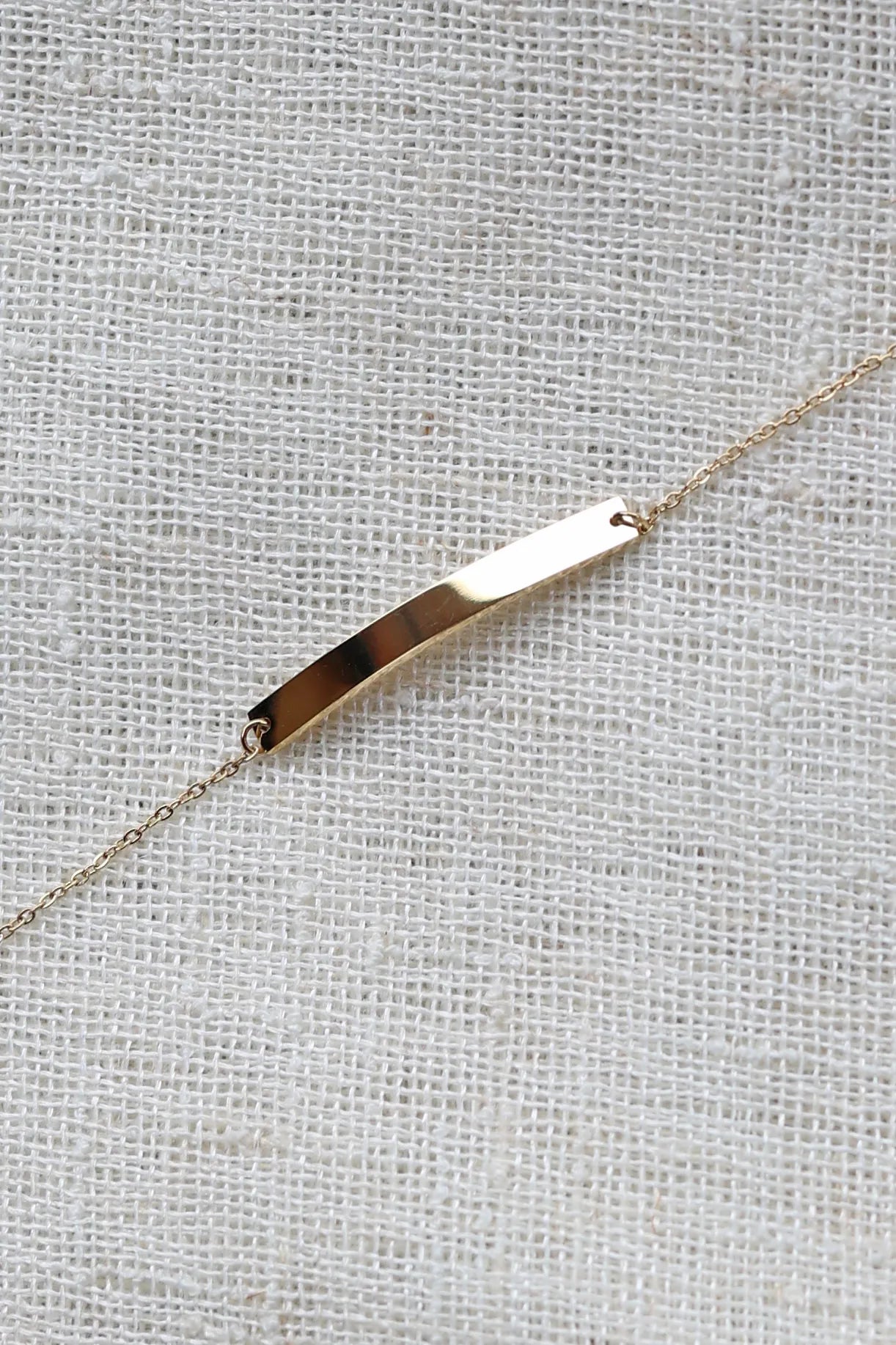 Bracelet gourmette personnalisable MARIE en acier inoxydable doré, gravure prénom ou initiales