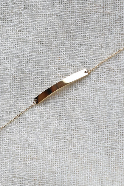 Bracelet gourmette personnalisable MARIE en acier inoxydable doré, gravure prénom ou initiales