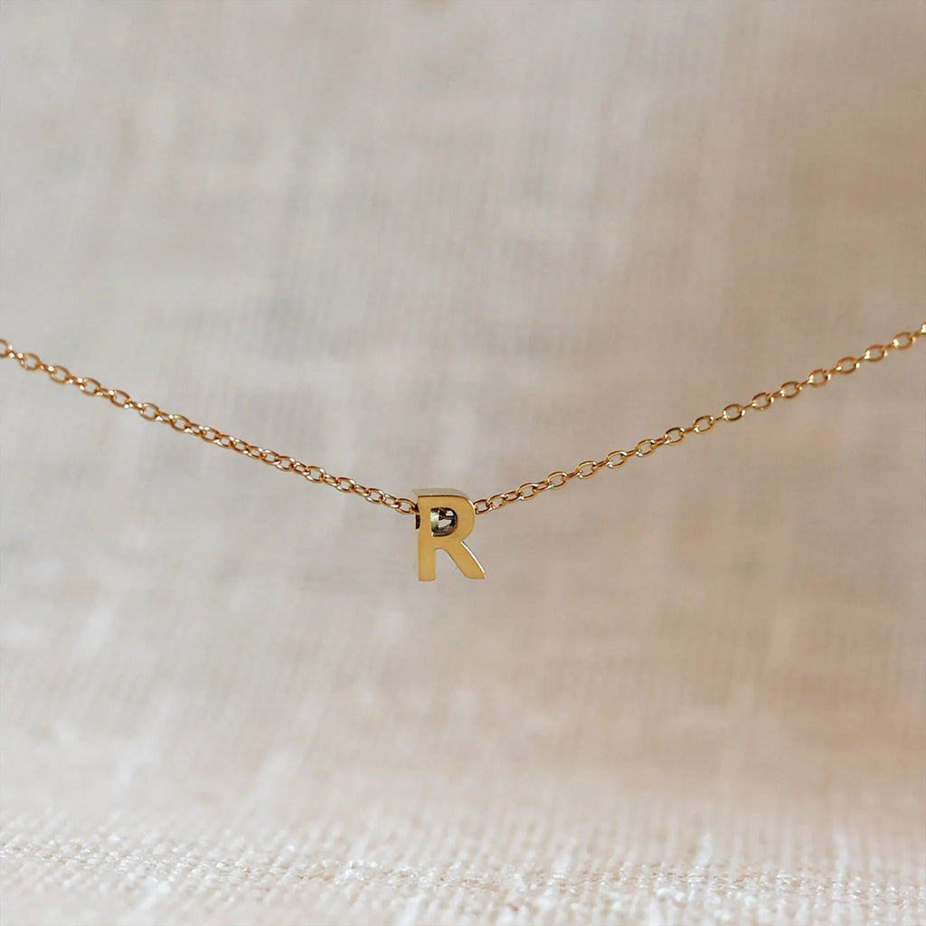 Collier lettre initiale doré - L’instant Visée Bijoux
