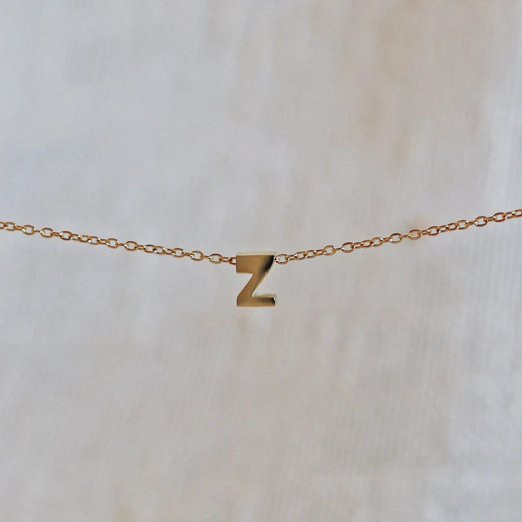 Collier lettre initiale doré - L’instant Visée Bijoux