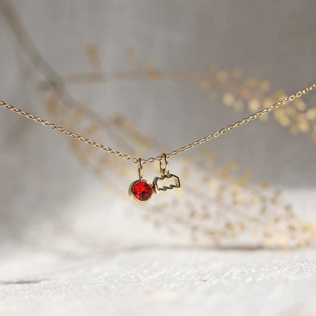 Collier signe astro et pierre – Mon Identité Visée Bijoux