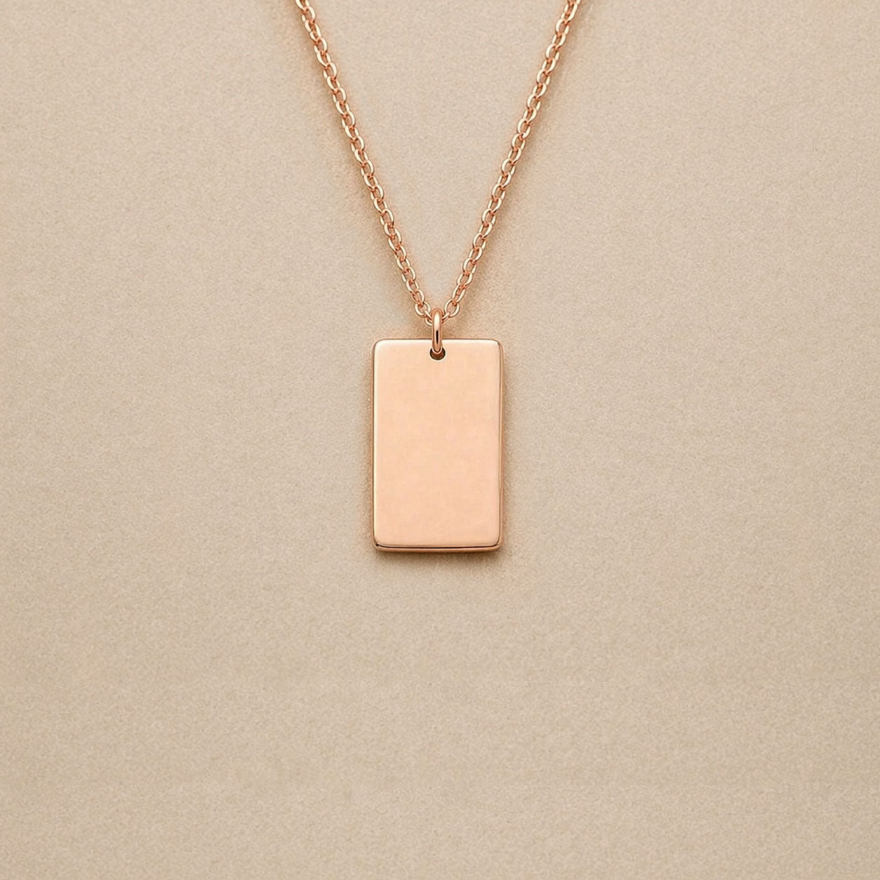Collier plaque personnalisable recto verso – Tracé Visée Bijoux