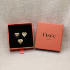 Coffret Visée bijoux - Bague coeur et boucles d'oreilles coeurs assortis dans la boite signature. 
