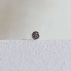 Pierre de naissance bleu en acier inoxydable doré, option de personnalisation du bracelet "Mon Choix" par Visée Bijoux