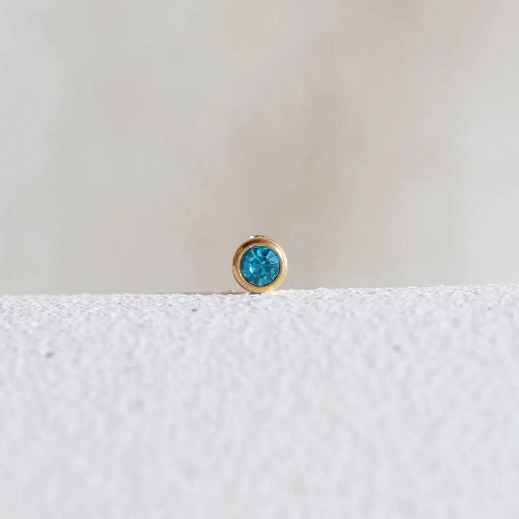 Pierre de naissance turquoise en acier inoxydable doré, option de personnalisation du bracelet "Mon Choix" par Visée Bijoux