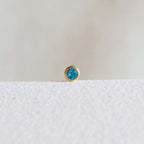 Pierre de naissance turquoise en acier inoxydable doré, option de personnalisation du bracelet "Mon Choix" par Visée Bijoux