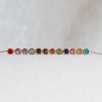 Bracelet Mon choix doré, bijou personnalisable en acier inoxydable, orné de pierres de naissane colorées - personnalisation unique signée Visée Bijoux