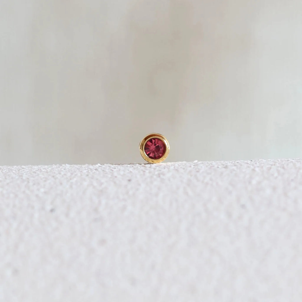 Pierre de naissance rose en acier inoxydable doré, option de personnalisation du bracelet "Mon Choix" par Visée Bijoux